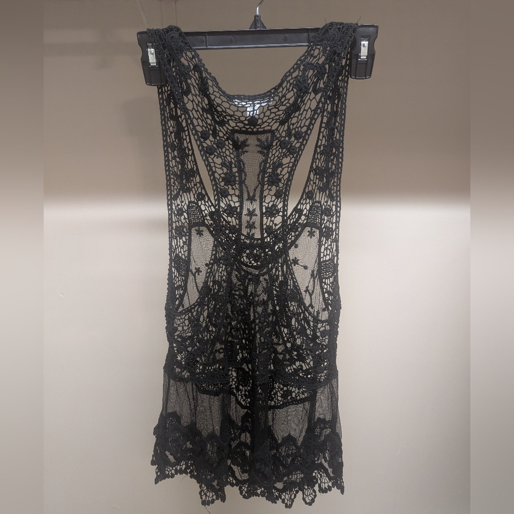 Roommates Black Lace Swimsuit Cover-up